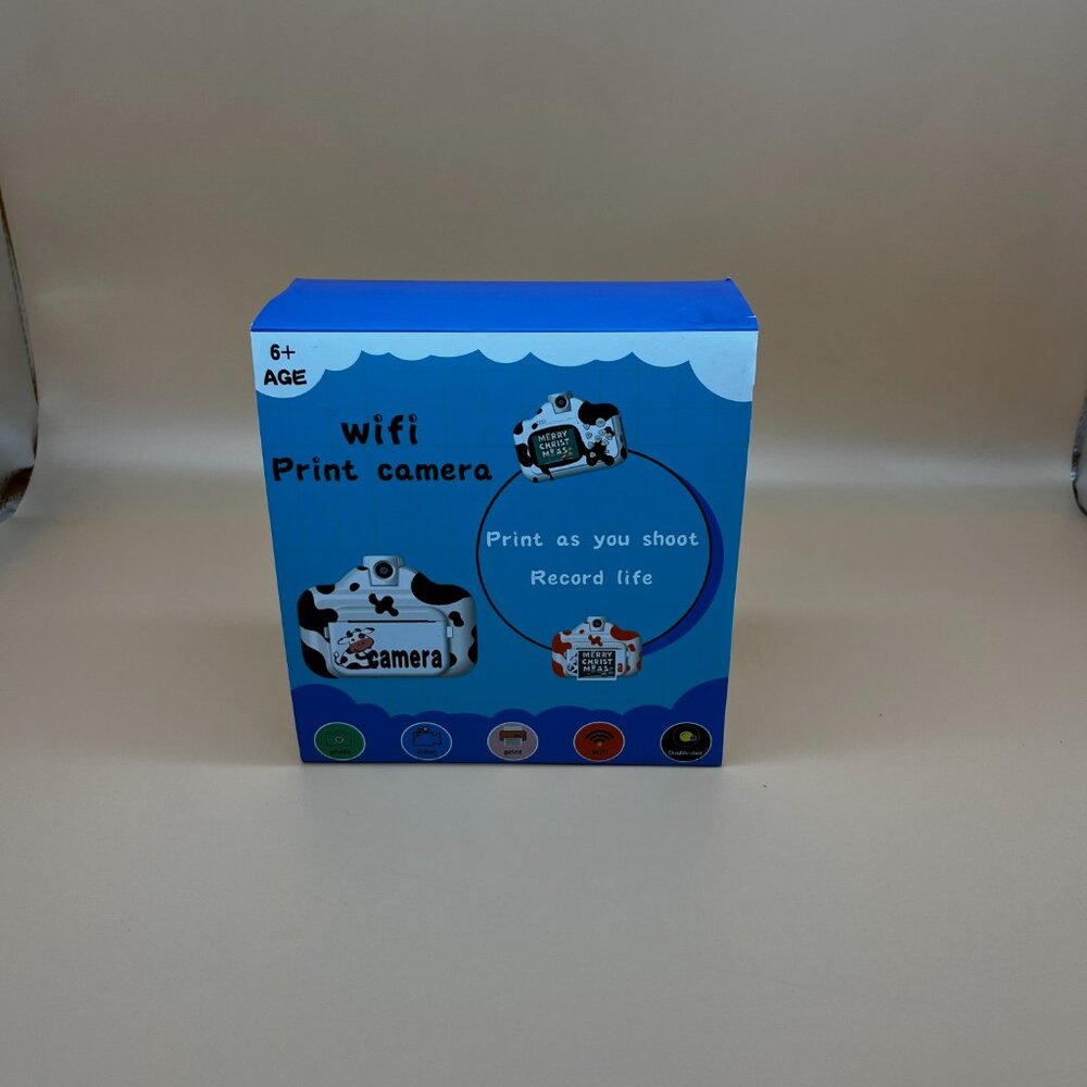 Instant Print Camera For Kids Black, Pink Digital WIFI Video Camera with 3 Rolls - Picture 8 of 11